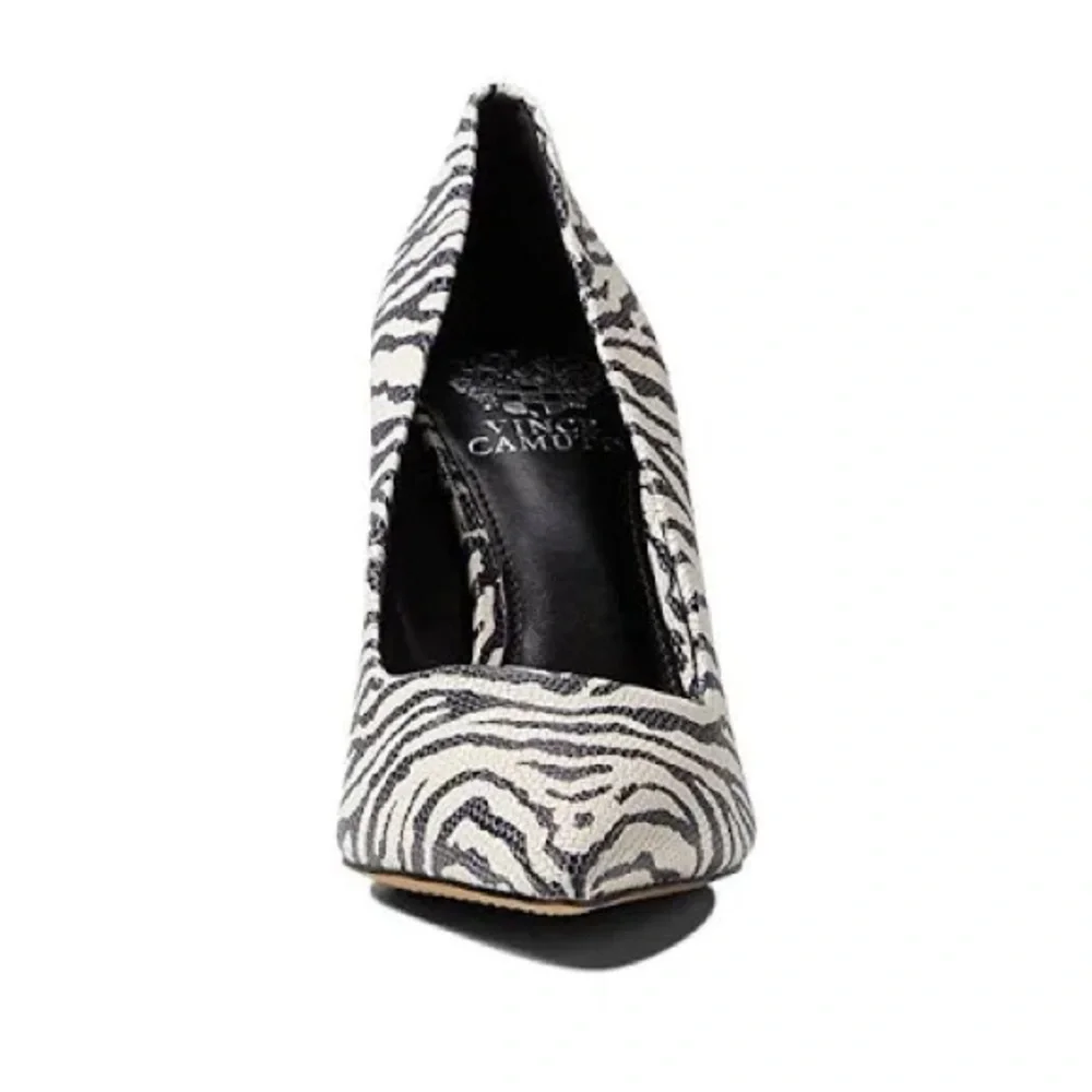 Vince Camuto Zebra Print Heels Kamerna Pointed Toe Pump Size 8.5 - Picture 3 of 12